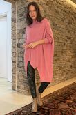 Paloma Oversized Grunge Knit Indian Rose